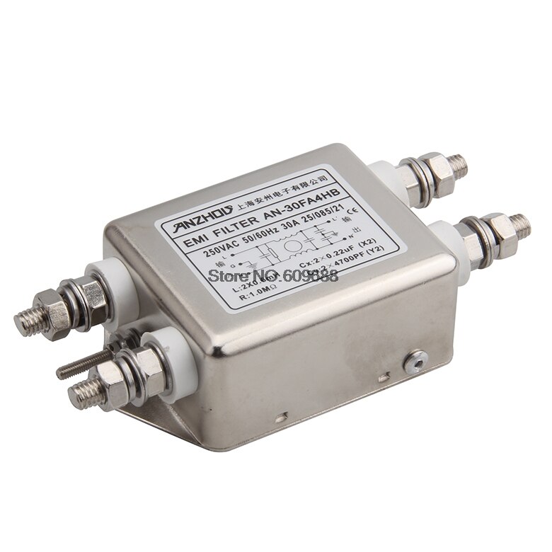 6A 10A 20A 30A 250V EMI Power Filter AN-20A4HB Noise Filter Frequency Element AN-6A4HB AN-10A4HB AN-30A4HB