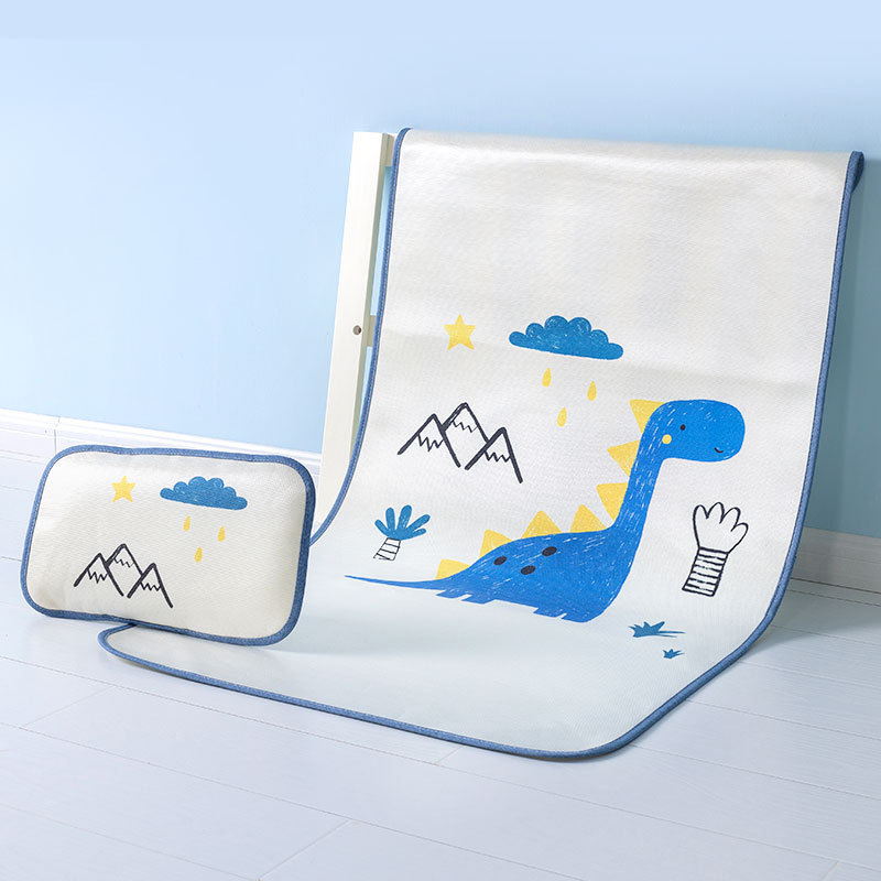 Colchón Protector de cama plegable para niños y niñas, colchoneta individual para estudiantes, juego de cama infantil, fundas para dormir: dinosaur / 120x65cm