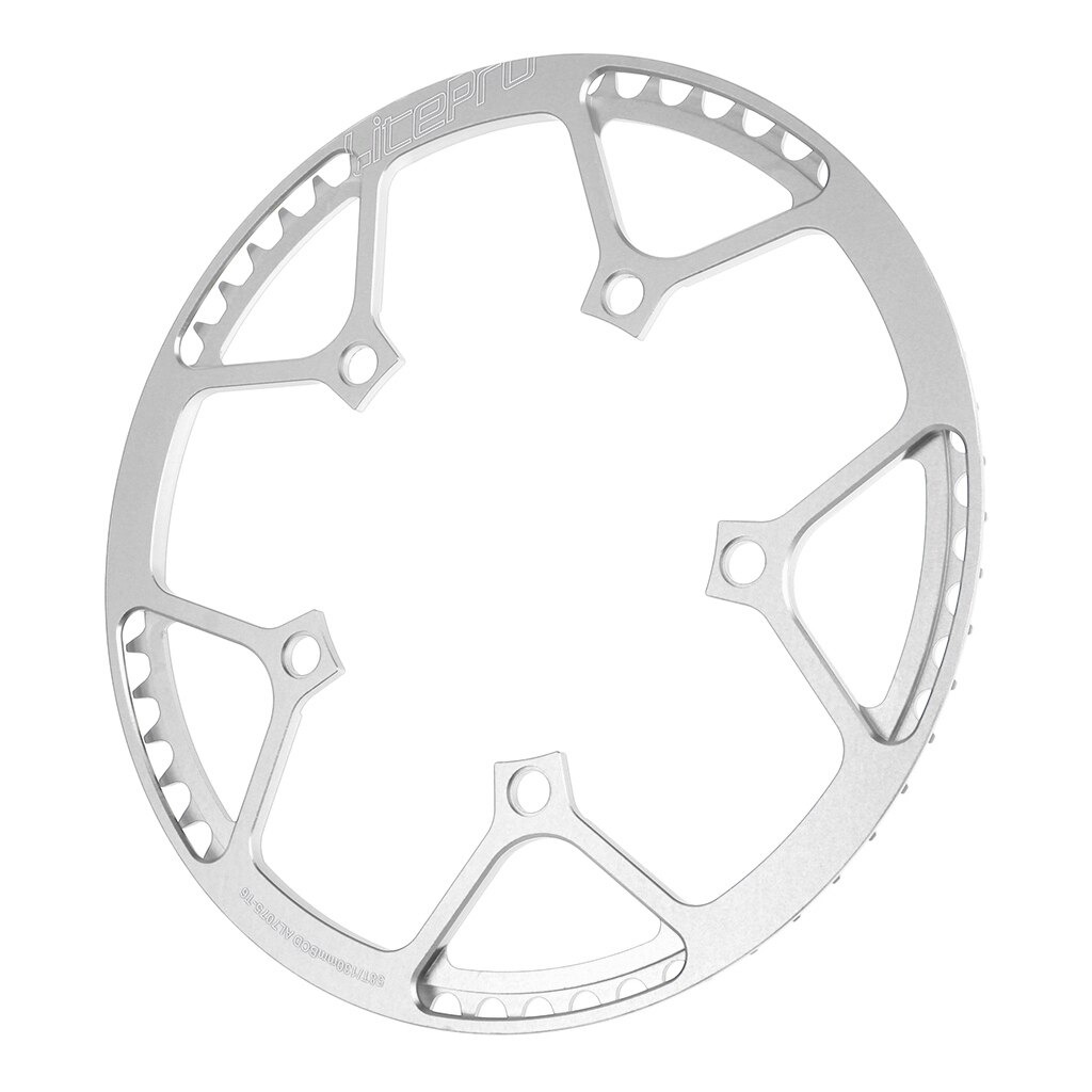 Bicycle Chainring Narrow Wide Chain Ring Sprockets Cranksets Guard Protector 130mm BCD - Bike Accessories: Silver 58T 