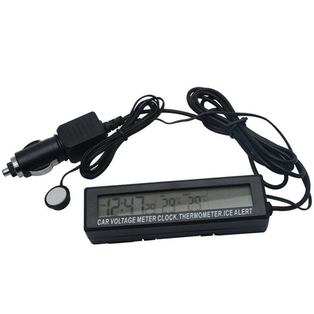 3 in 1 draussen Auto Zubehör Mini LED-anzeige Auto Noctilucence Spannung Meter drinnen Multifunktionale Thermometer Digitale Uhr