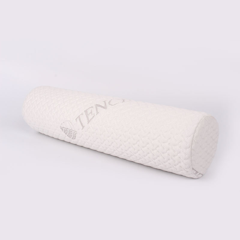 Cervical Neck Roll Memory Foam Pillow Bolster Pillow for Bed Support Round Pillows for Bed, Legs, Back and Yoga: 40*60 / WHITE