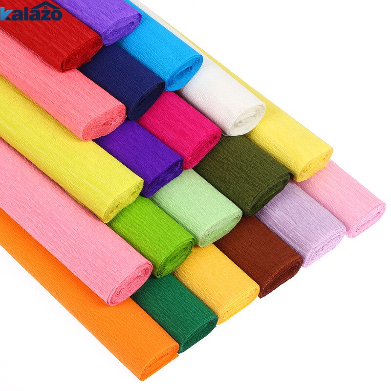 1Pc 250*50Cm Rimpel Papier Arts Craft Materiaal Levert Diy Bloem Wikkelen Rolls Kreppen Papier Thuis Party decoraties