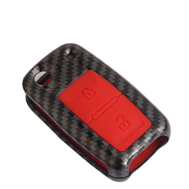 Hiilikuitu 2 nappia auton flip-avainkotelot volkswagen vw amarok polo golf  mk4 mk5 bora jetta istuin altea alhambra avaimen kansi