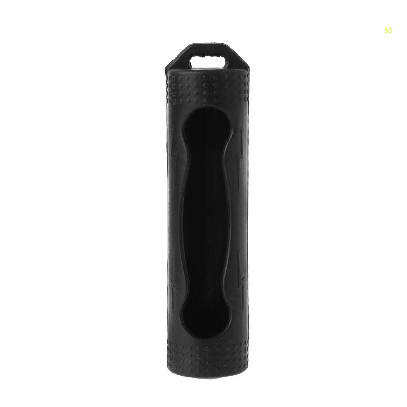 Housse protection en Silicone pour batterie 18650, protection, pochette pour batterie, directe: Black