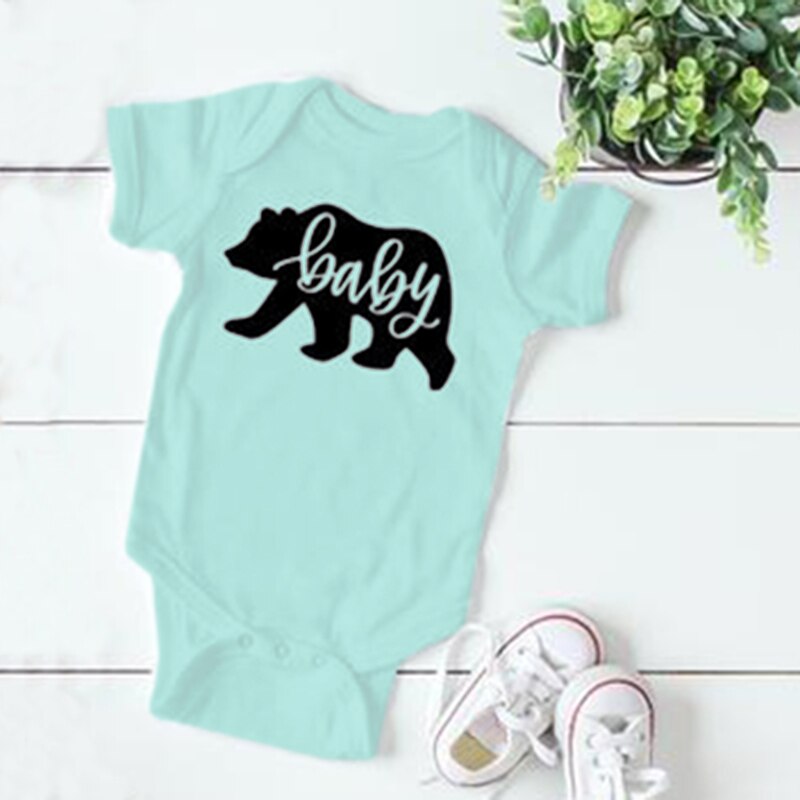 6m-12m zomerse cartoon korte mouwen schattige romper babymeisjeskleding babyjongenskleding babymeisjes onesie born babykleding: Hemelsblauw / 9m