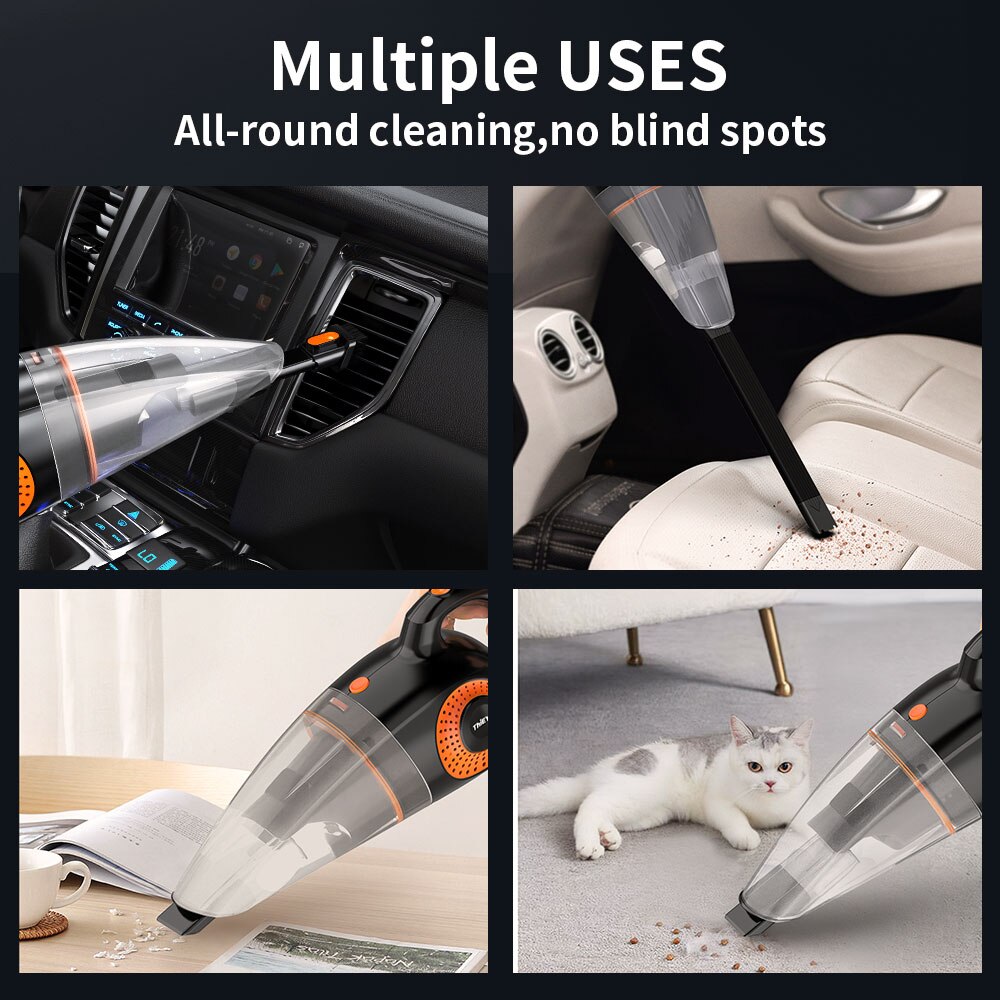 Thieye Draagbare Stofzuiger 13000Pa High Power Zuigkracht Draadloze Stofzuigen Cleaner Met Hepa Filter Voor Car Home
