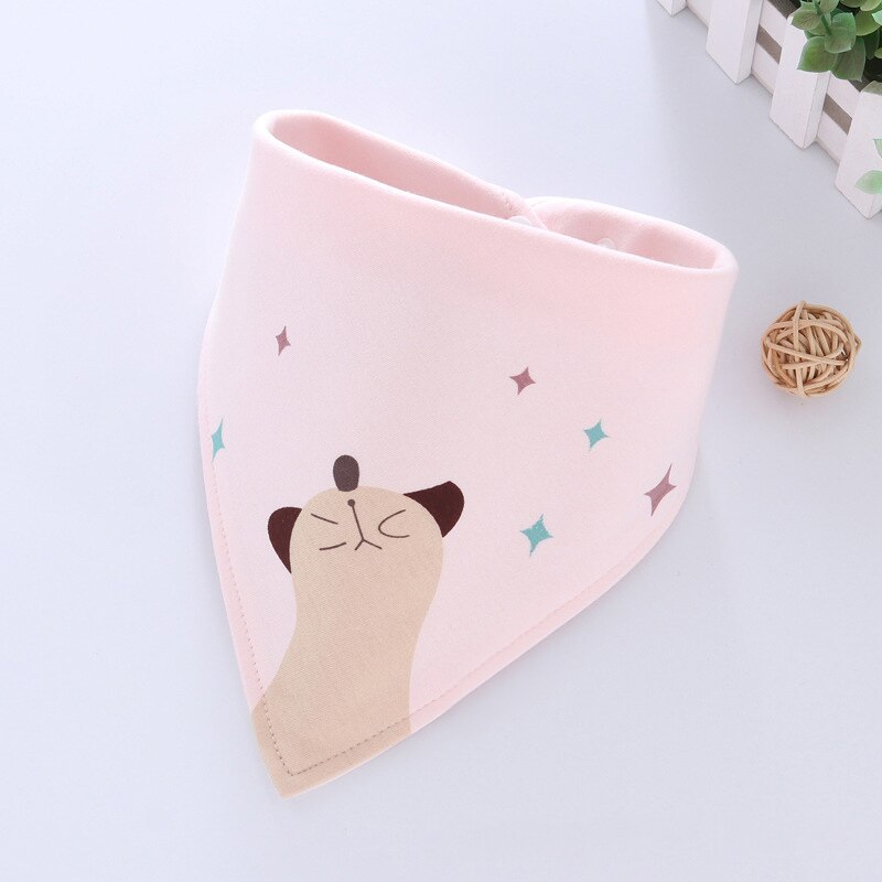 Style Baby Bibs Girls Boys Baby Babador Cotton Print Infant Bandana Bib Towel Baby Feeding Burp Cloths Stuff Accessories: style 1 pink