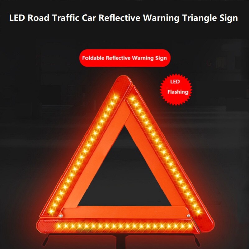 LED aydınlatma ve USB üçgen reflektör ile araba Tripod için