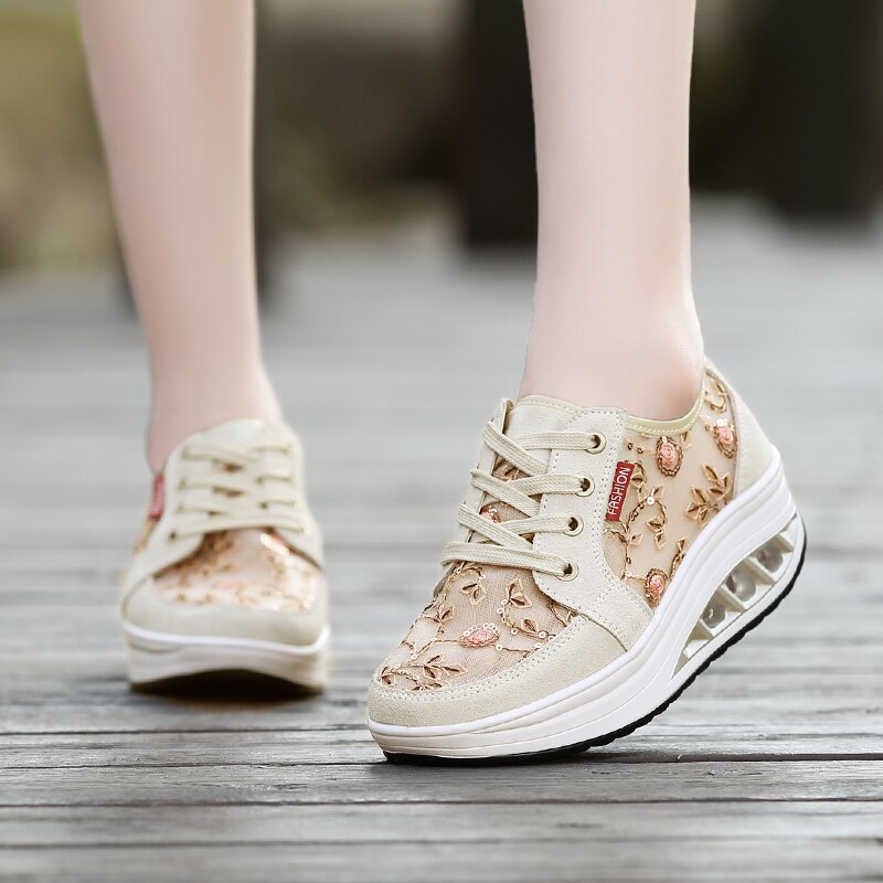Mozbon Toning Shoes for Women - Height Increasing Platform Sneakers - FREE FLEXIBLE Technology - Spring Summer Autumn