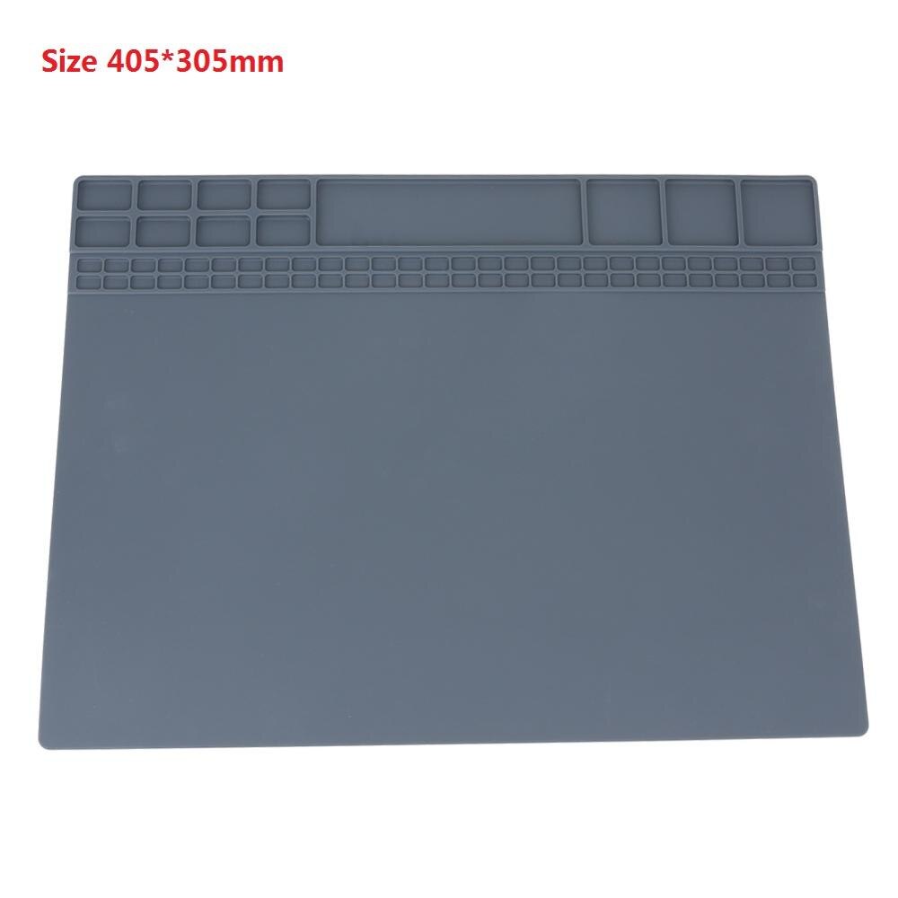 1pc Heat Insulation Silicone Soldering Station Pad Desk Soldering Mat For Welding Station Repair Maintenance Platform 405X305 mm