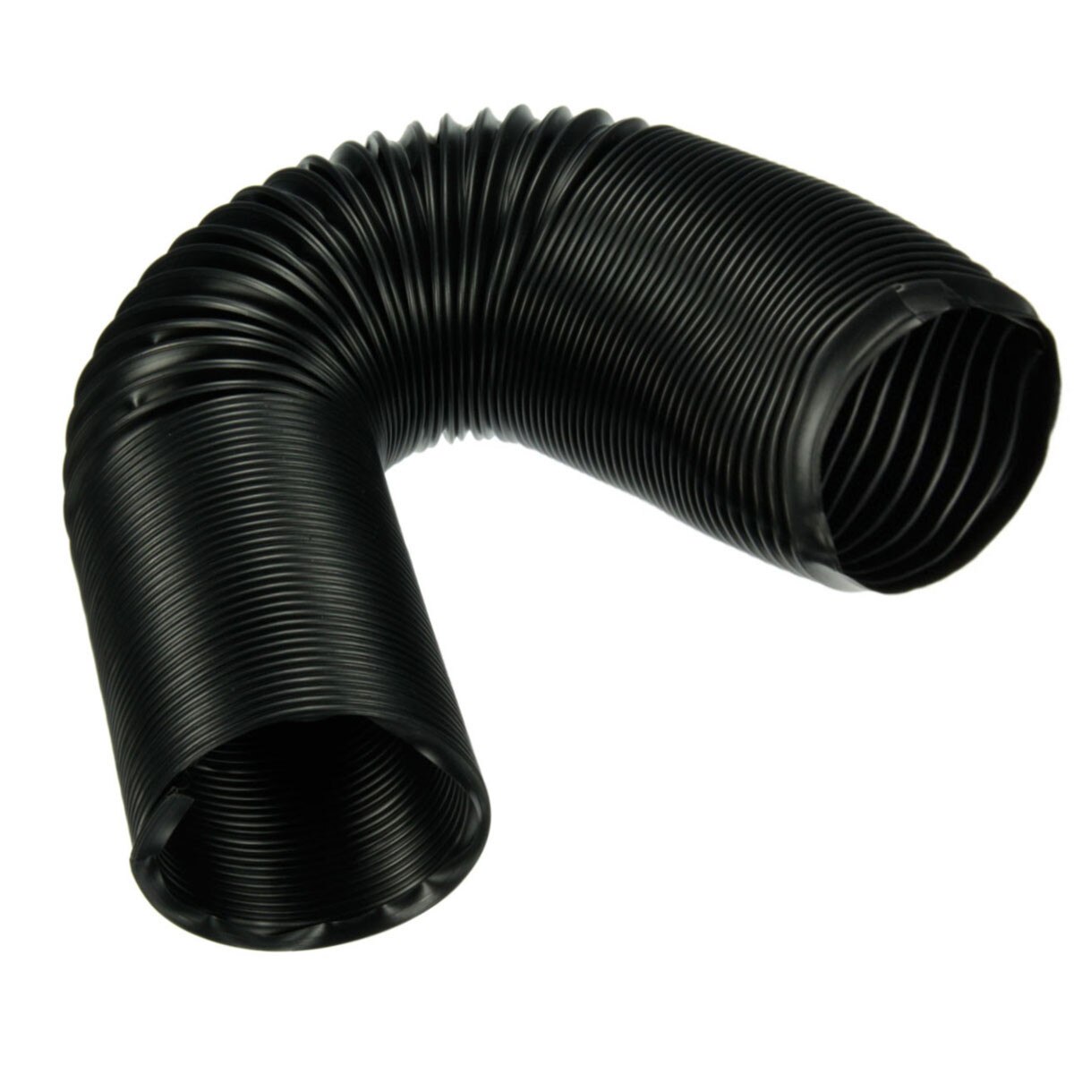 1m 80mm Black Car Air Filter Intake Cold Air Ducting Feed Hose Pipe Flexible
