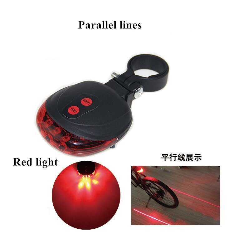 Fietsverlichting Fiets Led Licht Knipperen Lamp Met Batterij Achterlicht Achter Fietsen Fiets Veiligheidswaarschuwing Led Licht Modi: LINE RED