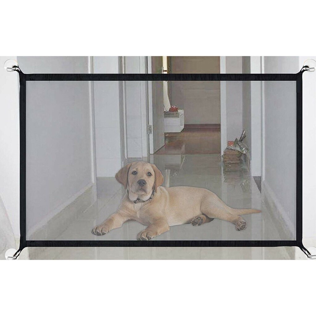 Durable Mesh Pet Dog Gate Net Guard Indoor Outdoor Cat Baby Safety Fence 71/43''