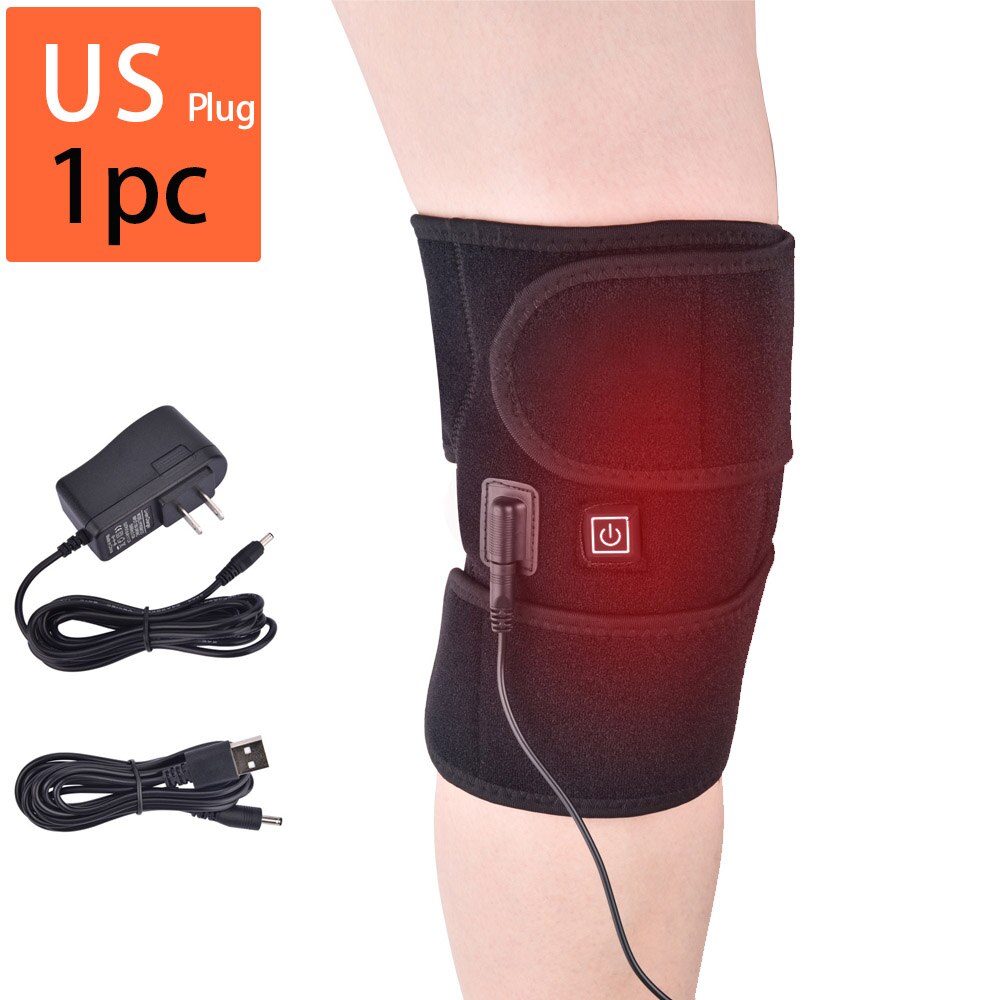 Agdoad Artritis Knie Brace Infrarood Verwarming Therapie Kneepad Voor Verlichten Kniegewricht Pijn Knie Revalidatie: 1pc US Plug