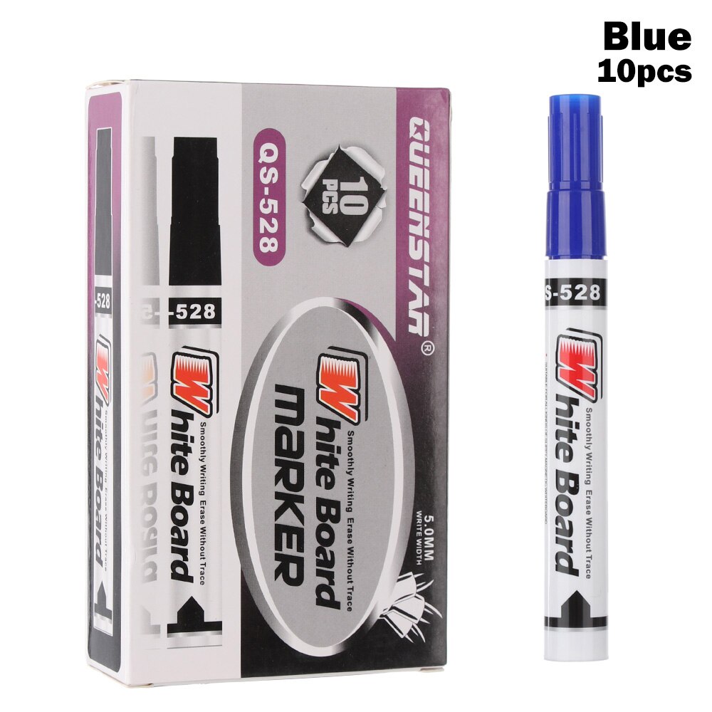 4Pcs/Set Whiteboard Marker Eco-Friendly Marker Office School Supplies Whiteboard Pen Erasable Marker Non-toxic Mark Pen: Blue