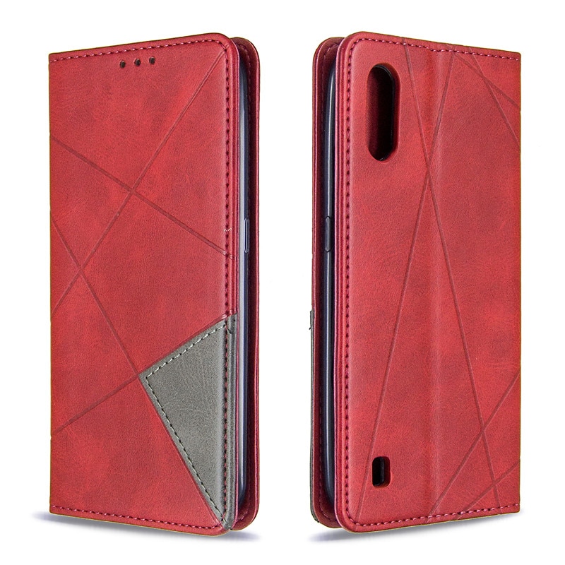 Magnete attirare per il caso di Samsung Galaxy A01 UNA 01 A015F SM-A015F SM-A015G SM-A015M copertura per Samsung A21 SM-A215F/DS in pelle coque