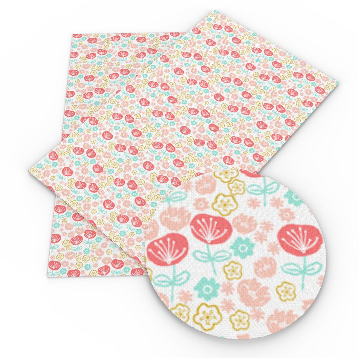 David accessoires 30*140cm bloemenprint imitatieleer stoffen strik tassen telefoonhoesje synthetisch leer materialen ,1 yc 7044: 1078335004