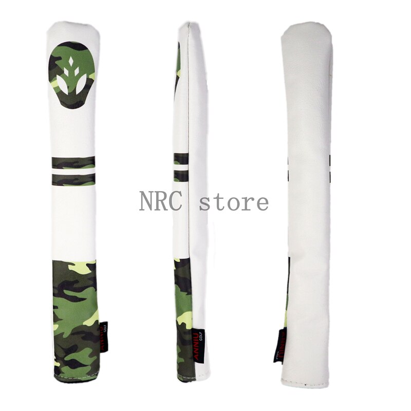 Golf Alignment Stick Covers Headcovers PU Leather Golf Club Protector Holds 2 Sticks