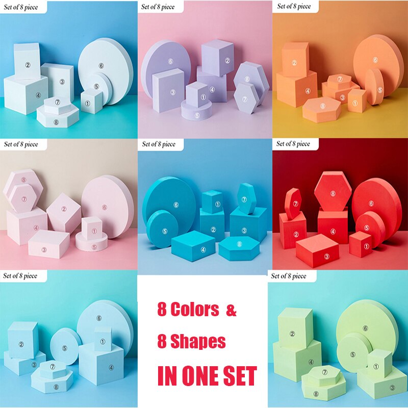 Aankomst Product Fotografie Props Fotografie Foam Bubble Geometrische Kubus Set Fotografie Props