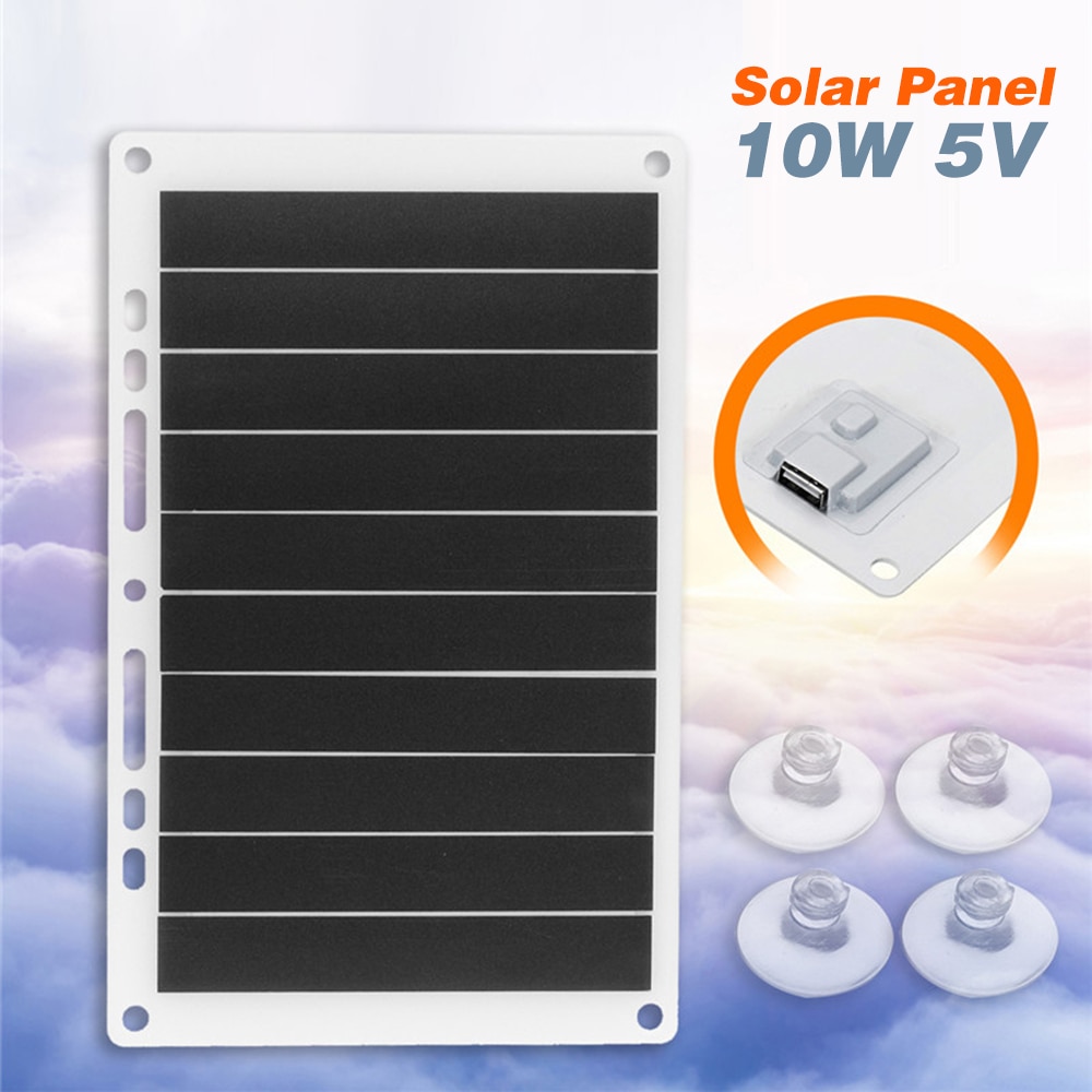 10w Solar Panel 5v Outdoor Solar Charging Board Portable Ultra Thin Monocrystalline Silicon USB Solar Panel Charg