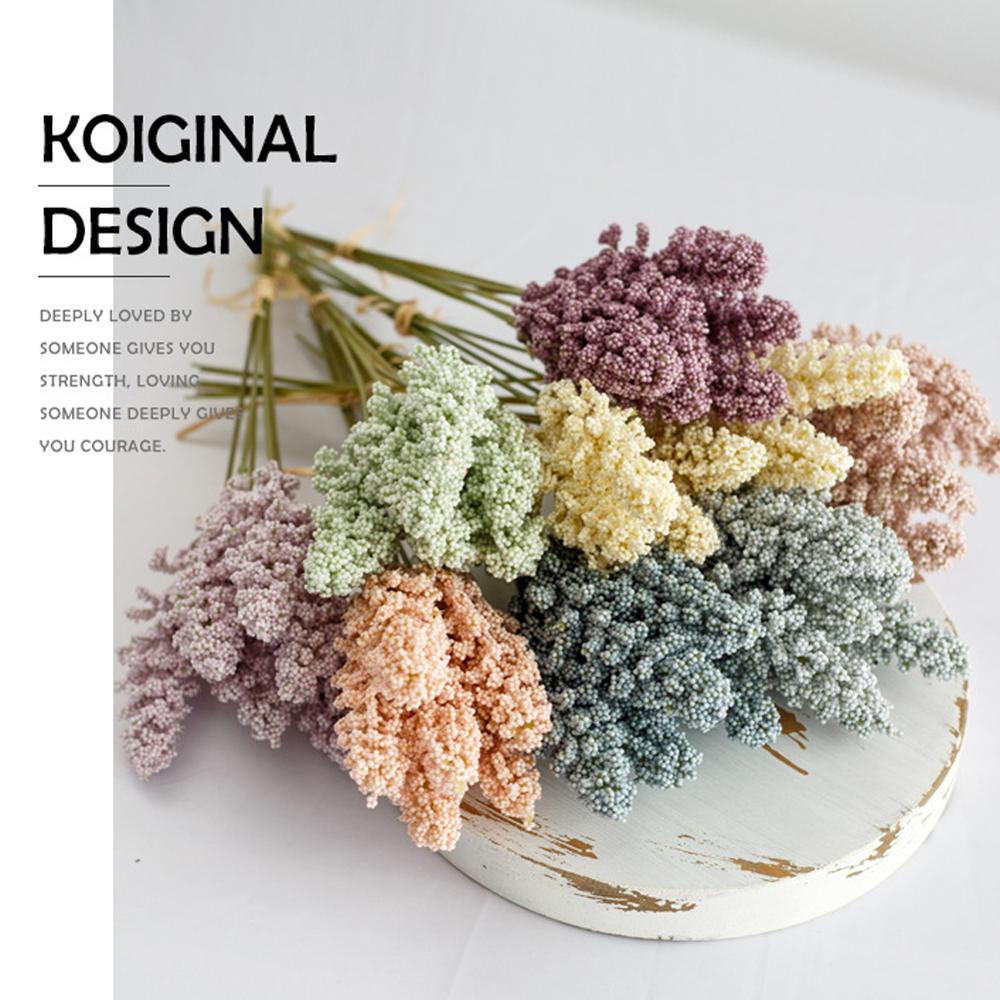 6pcs/lot Artificial Mini Wheat Grain Photo Studio Home Decoration Wedding Photography Props Outdoor Balcony Decor Background