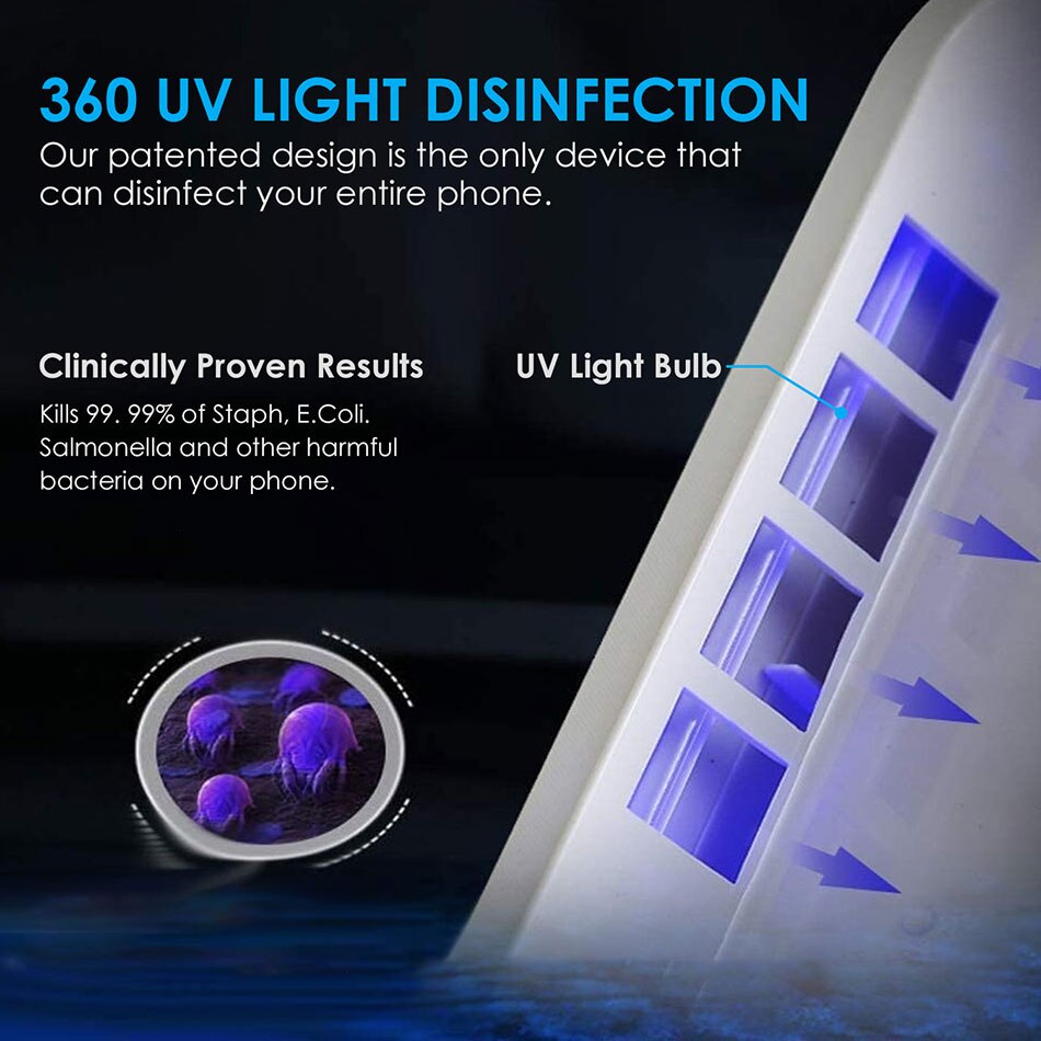 Smart UV Sterilizer Box Personal Disinfection Cabinet Nano-Coated Mobile Phone Mask Ultraviolet Sterilizer UV Phone Sterilizer