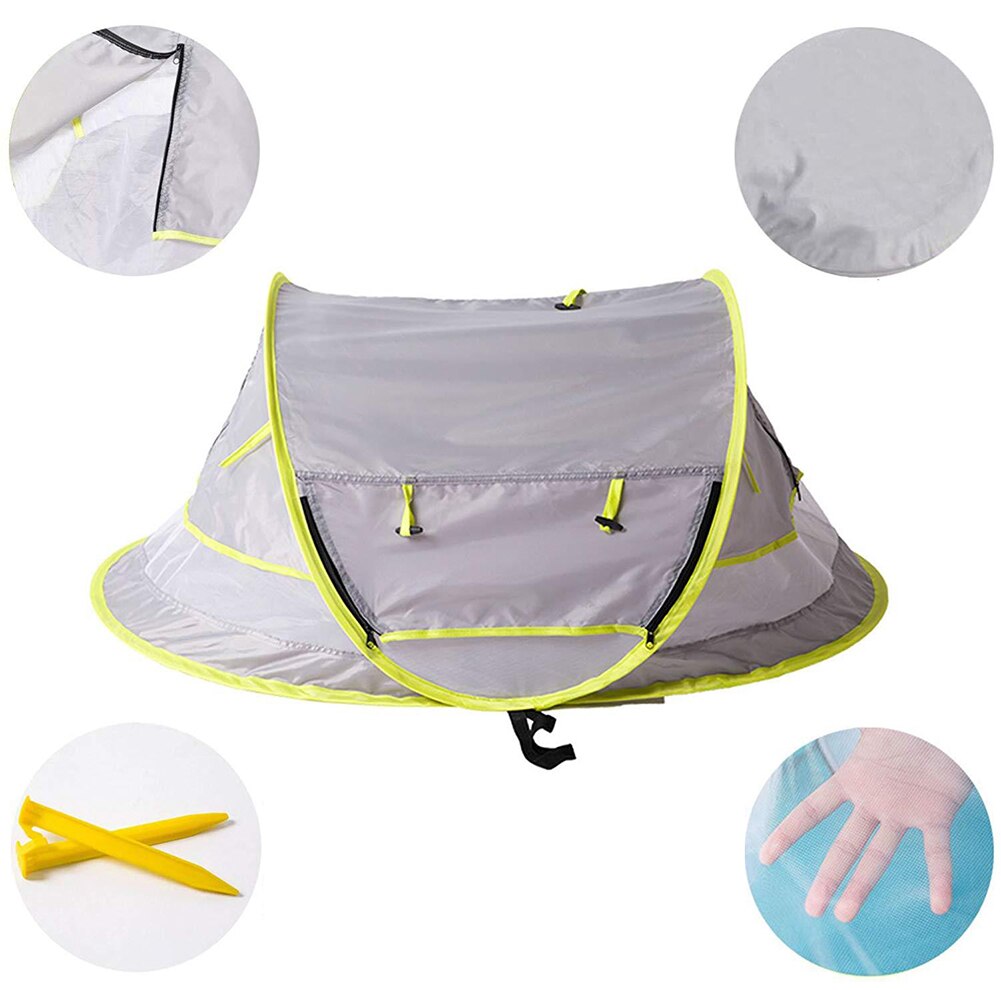 Tente de plage pour bébé, Pop-Up 50 + UPF Anti-UV Protection solaire, ombre, randonnée, Camping, randonnée, randonnée, randonnée pour nourrisson