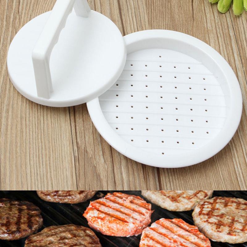 Plast burgerpress hamburger kjøtt biff grille bbq maker form diy kjøkken