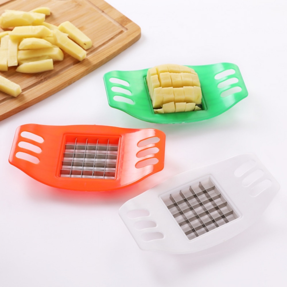 French Fry Potato Chip Cutter Vegetable Fruit Stainless Steel Slicer Chopper Chips Easy Cut Potato Dicer Kitchen Gadgets
