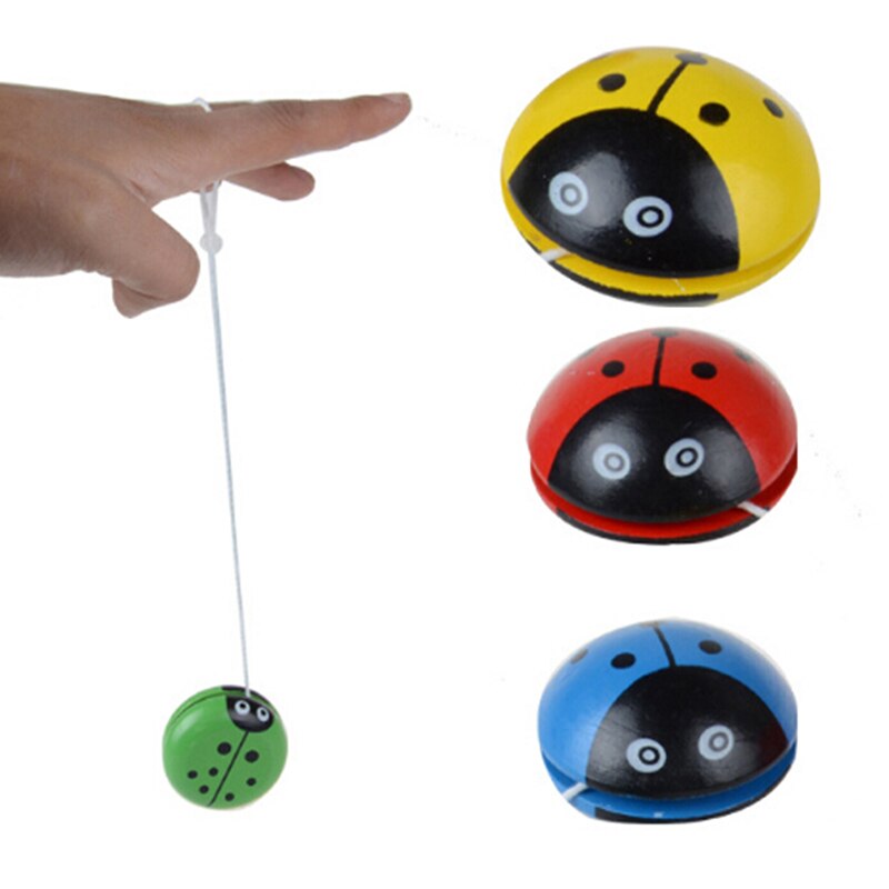 Leuke Ladybird Jojo Speelgoed Dragende Professionele Yoyo Speelgoed Hout Hoge Precisie Spel Speciale Props