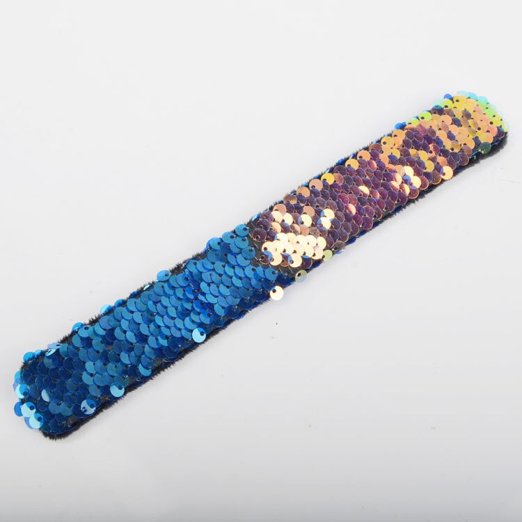 Skinnende glitter pailletter armbånd armbånd syning farve cirkel slap armbånd til børn piger børns julefest smykker: 3