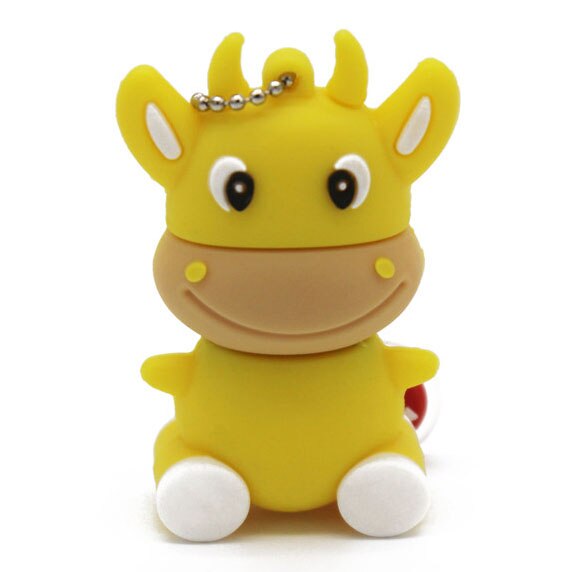 JASTER mini cartoon External Storage USB 2.0 4GB 8GB 16GB 32GB 64GB small cow cow USB flash drive: 64GB / A