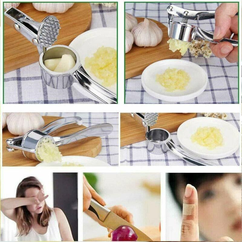 Prensador de ajos de acero inoxidable de aleación de Zinc, torcedora de ajo, cocina, corte Manual, ajo prensado, picado, herramientas para machacador de ajo