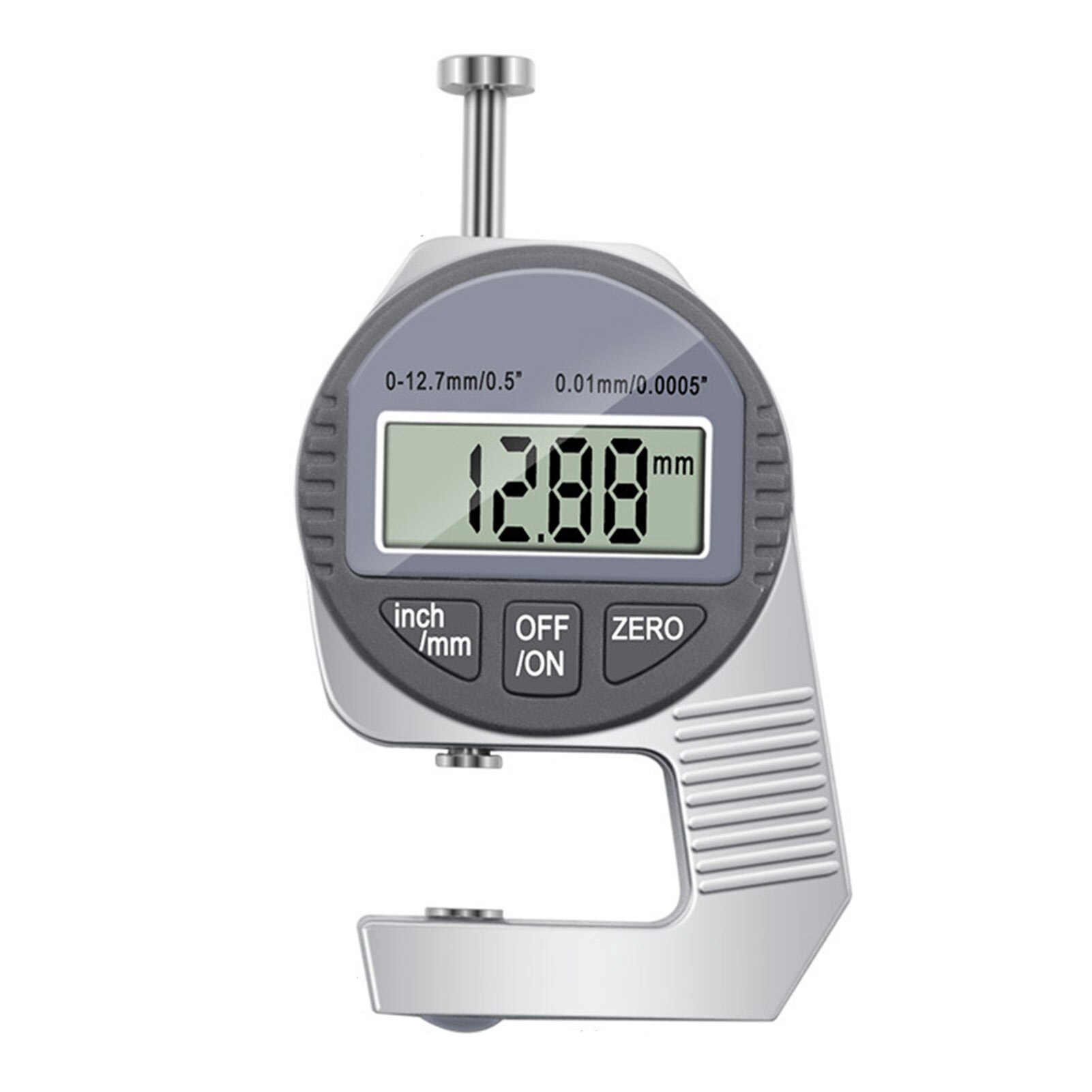0.5inch 12.7mm Paper Mini Micrometer 0.0005inch 0.01mm Thickness Gauge Electronic Fabric Digital Display Film Measuring Tool