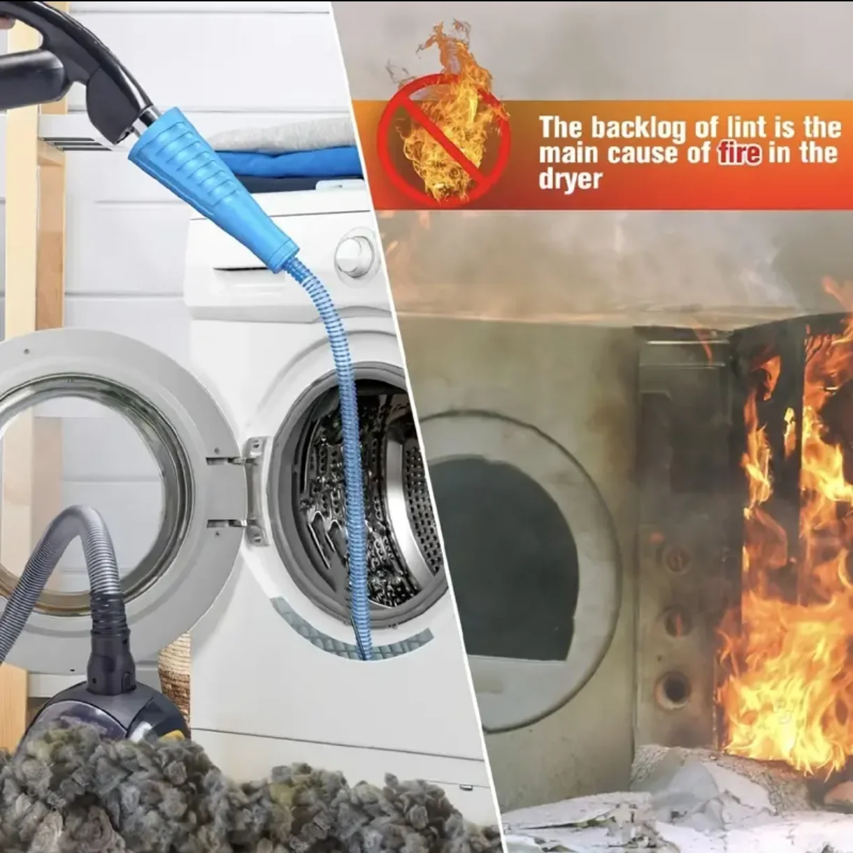 Dryer Vent Cleaner Kit Vacuum Attachment Bendable Dryer Lint Remover Dryer Lint Screen Cleaning Hose