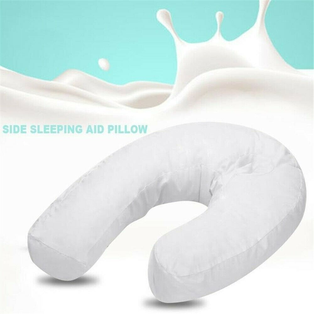 Cotton Pillow Side Sleeper Pillows U Shape Side Pillow Sleep Buddy Waist Support Pillow