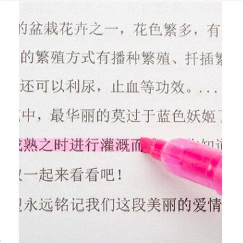 Bolígrafo resaltador de 6 colores, papelería, rotulador fluorescente, pintura, dibujo, marcador, suministros escolares de oficina