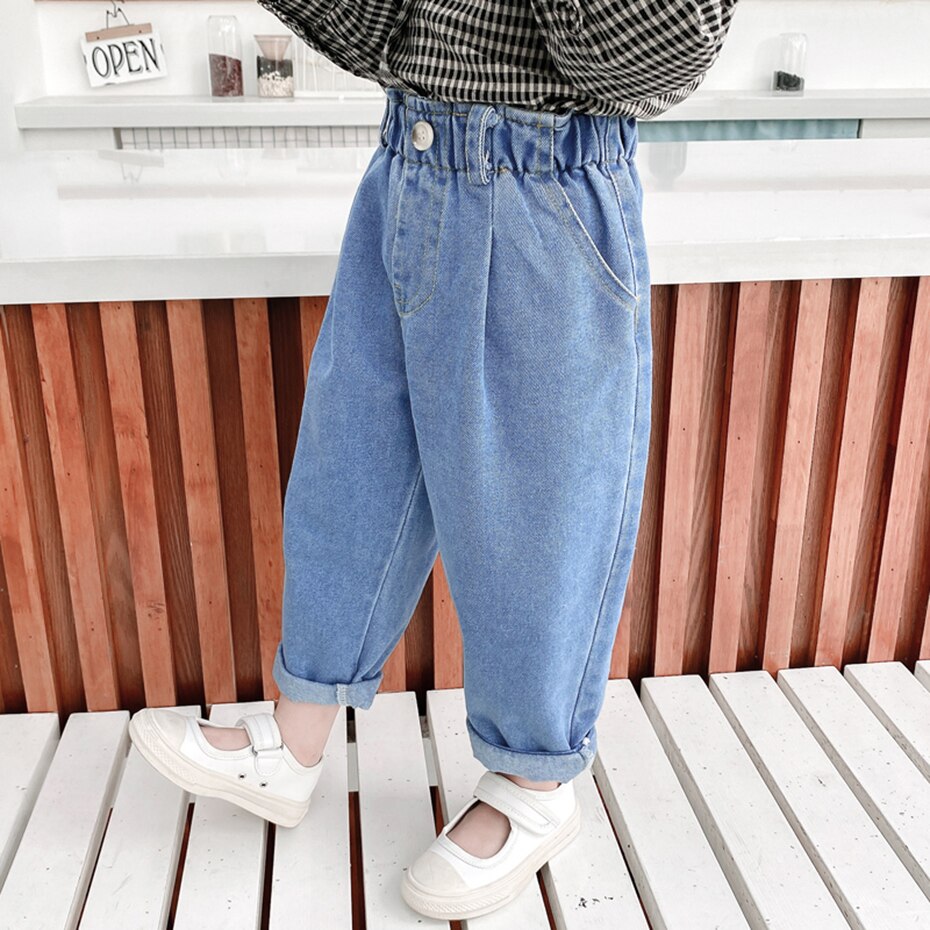 Baby Girl Jeans Ruffles Jeans For Girls Casual Style Jeans Baby Girl Spring Autumn Kid Clothes
