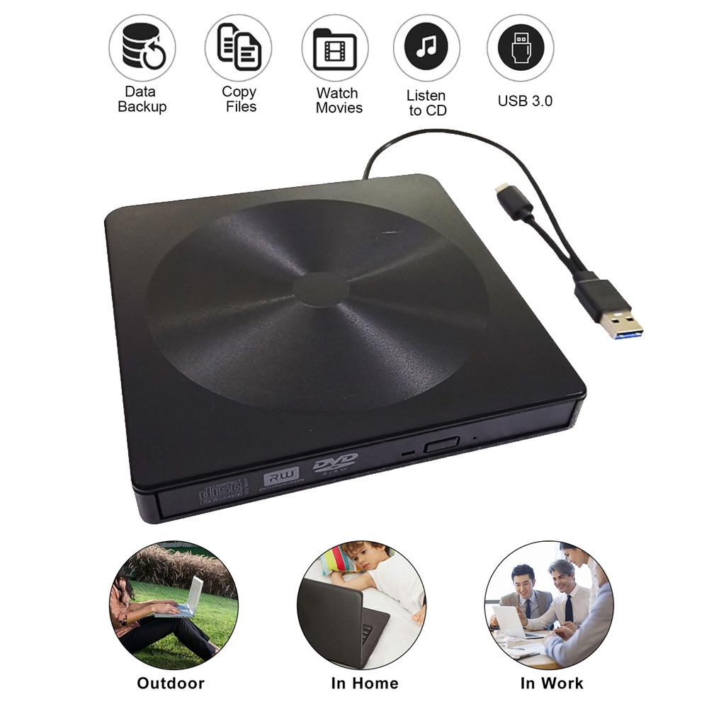 Universal USB 3.0 External DVD / CD / VCD B urner RW SVCD Drive Player Mac / PC / Apple Laptop / OS / Windows CD Drive