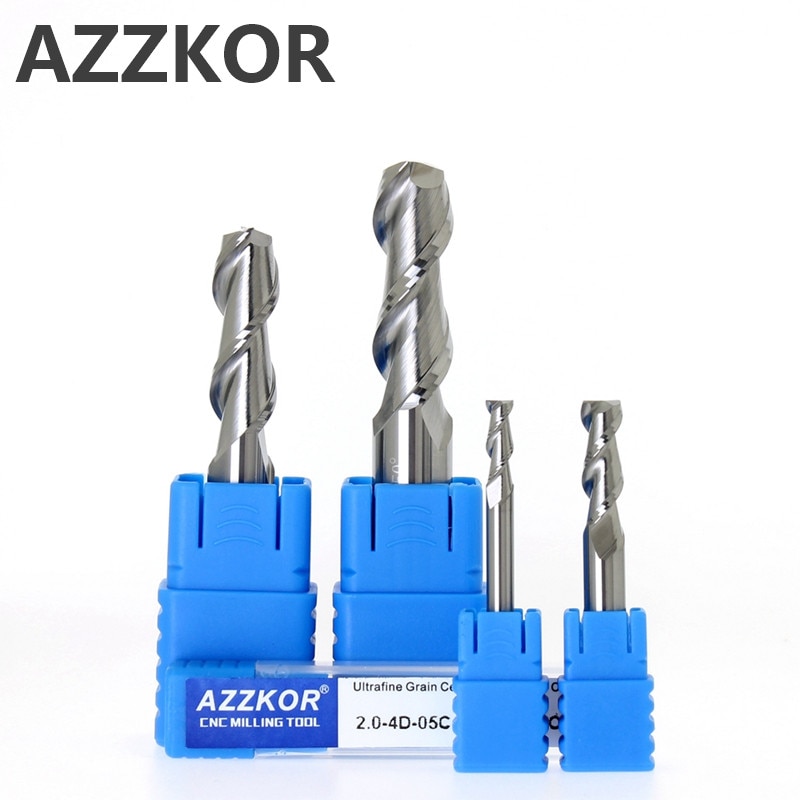 Fräsen Cutter Legierung Beschichtung Wolfram Stahl Werkzeug Durch Aluminium Cnc Bearbeitungs 2 Klinge Schaftfräser oben Fräsen Cutter Holz Fräsen Cutter