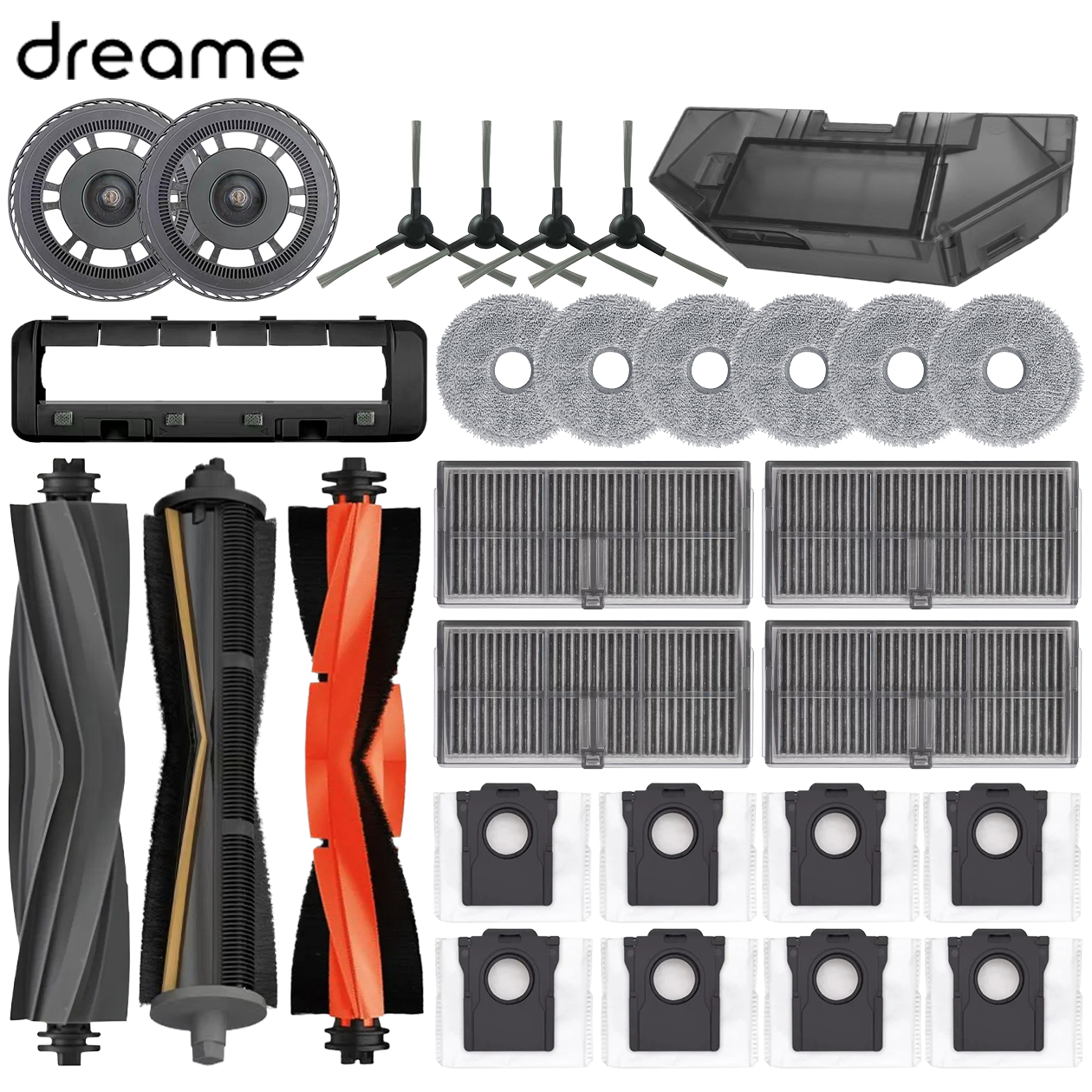 Dreame L10s Pro Ultra Heat / Dreame Bot X30 Ultra / X30 Pro / S10 Pro Ultra Parts Roller Side Brush Filter Mop Dust Bag Box