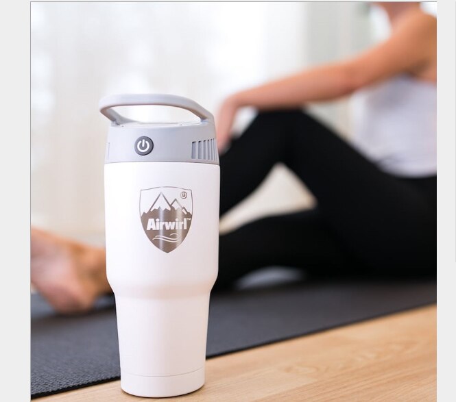 Portable outdoor fan Cooling device Portable Household Heater dual functions pocket fan easy carry: White