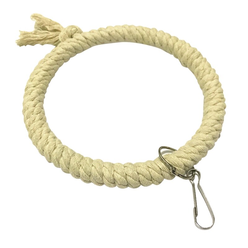 View of Parrot Rope Swing Standing Bar Pet Bird Chewing Cl... - Grandado
