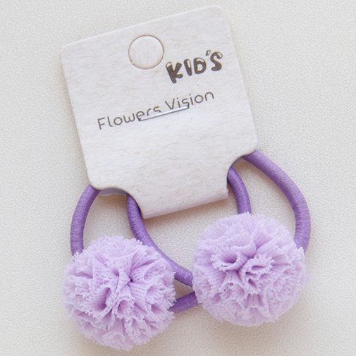 2 Stks/partij Bal Student Kleur Kralen Haar Touw Meisjes Haar Accessoires Paardenstaart Elastische Haar Band Haar Band: 3 purple