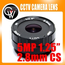 Hd 5mp 2.8mm cs linse  f1.2 1/3 ir cctv linse cs mount til dag / nat ccd sikkerhed cctv ip kamera