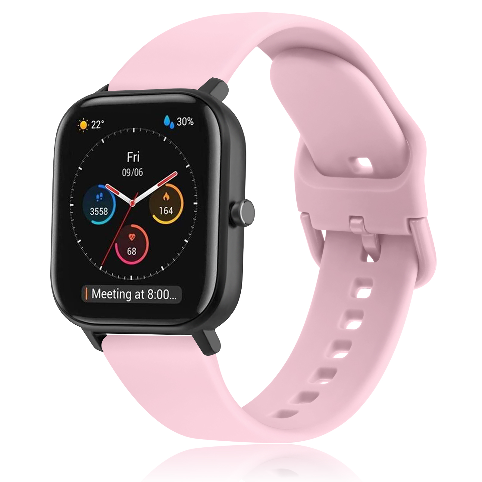 Correa de silicona de 22mm y 20mm para Amazfit GTR 42mm/GTS 2, pulsera de reloj, pulsera para Amazfit BIP/Bip Pace Lite: White black / 10 mm