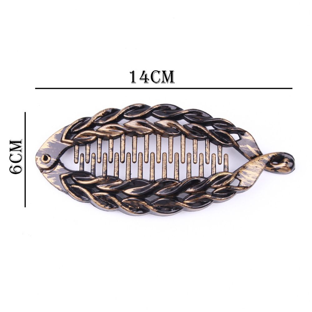 1PC Fish Shape Hair Claws Clips Ponytail Holder for Women Girls Banana Clips Crabs Black Hair Styling Accessories