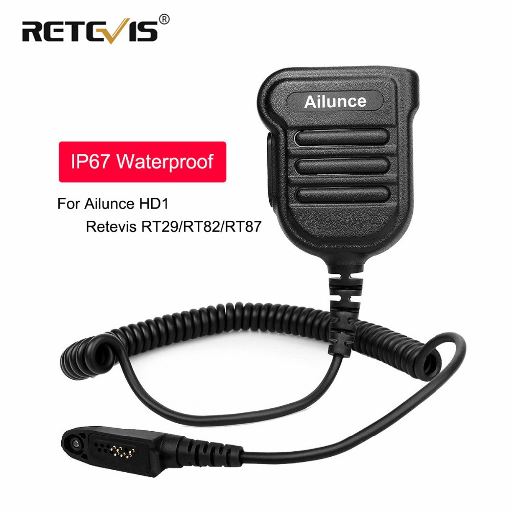 Verbeterde IP67 Waterdichte Ptt Speaker Microfoon Voor Ailunce HD1 Retevis RT29/RT82/RT83/RT87/RT648/RT647 Walkie Talkie J9131G