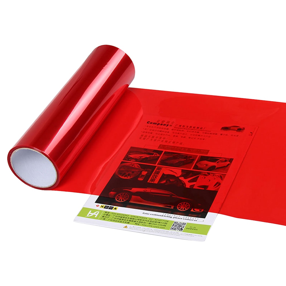 11 kleur Auto Licht Koplamp Achterlicht Tint Vinyl Film Sticker Vel Mistlamp Achterlicht Mat Rook Film 30x60 cm: Rood