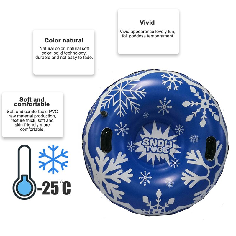 Tubo de neve inflável grande pvc neve barco snowboard floated esqui placa ao ar livre tubo de neve acessórios de brinquedo de inverno